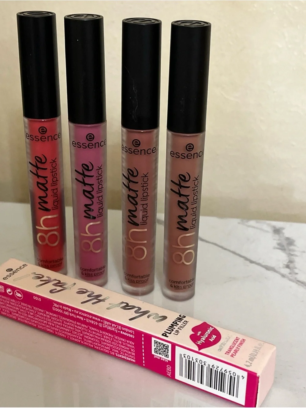 Essence 8H matte liquid lipstick lot assorted and plumping lip filler